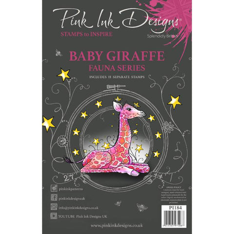 Baby Giraffe Fauna Series Series 11 Stamps Set By Pink Ink Designs PI184