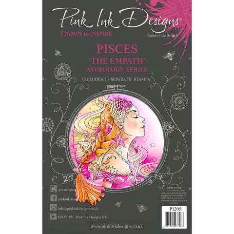 Pisces "The Empath" Astrology Series 13 Stamps Set By Pink Ink Designs PI205