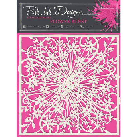 Flower Burst Stencil Mask By Pink Ink Designs ST013