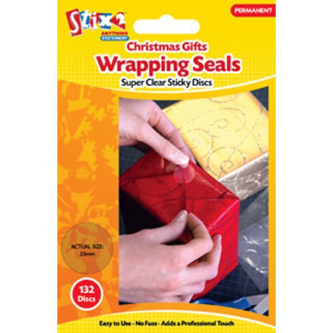 Permanent Christmas Wrapping Seals 132 pack