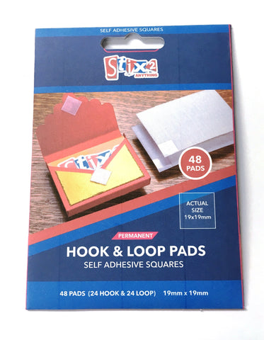 Permanent White Hook and Loop Squares Stix2 S57170
