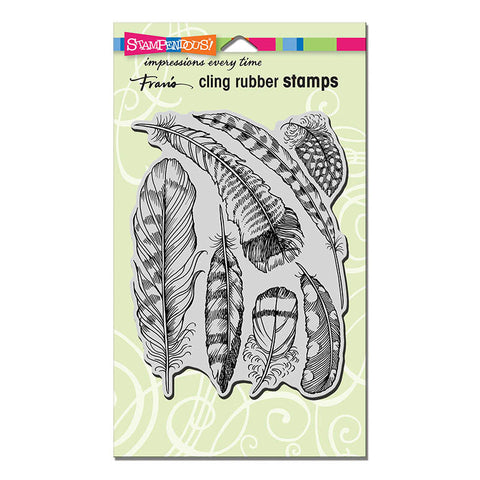 Feathers Cling Rubber Stamp By Stampendous CRR309