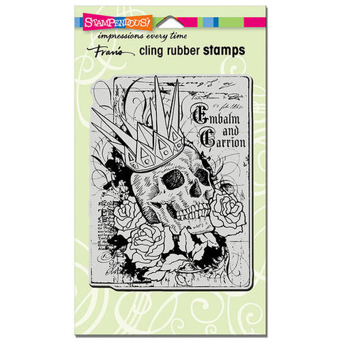 Cling Crowned Skull Stampendous Fran's Cling Rubber Stamps CRR311