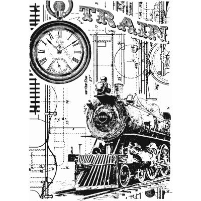Train Background Clear Stamp By Sharon Callis SCCSA6014