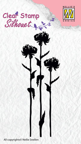 Flower 7 Silhouette Clear Stamps Nellie Snellen SIL004