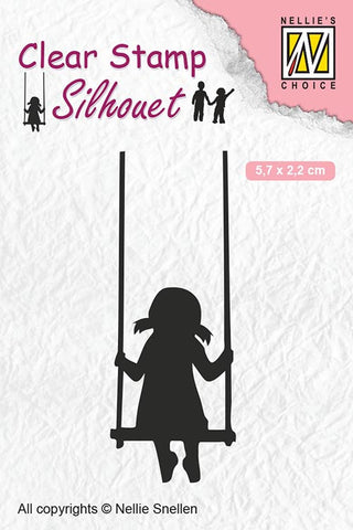 Swinging Child's Play Nellie Snellen Clear Stamps Silhouette SIL045