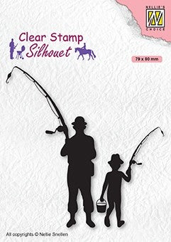 Fisherman Clear Stamps Silhouette Nellie Snellen SIL073