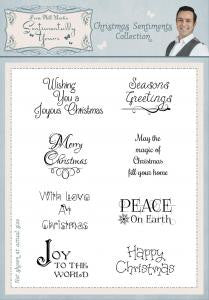 Christmas Sentiments Collection Clear Stamp Set By Phill Martin