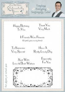 Timeless Everyday Sentiments Label Clear Stamp Set By Phill Martin
