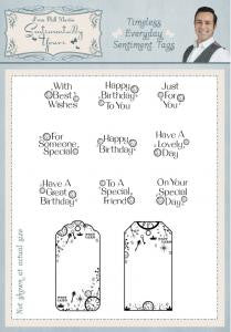 Timeless Everyday Sentiments Tags Clear Stamp Set By Phill Martin