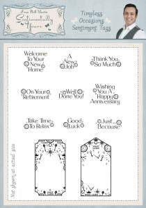 Timeless Occasions Sentiment Tags Clear Stamp Set By Phill Martin