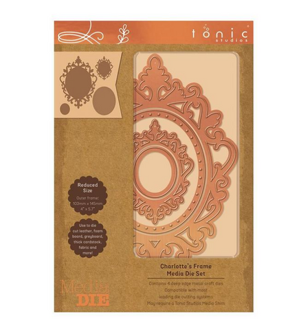 Fustella Tonic Studios 946E – Bordo A Strisce Celtiche – Per Carta E Cartoncino, Meccanismo Sforzo Zero, Arancione E Rosso