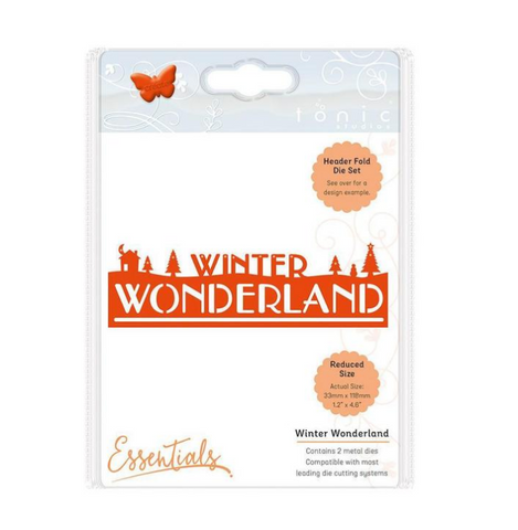 Winter Wonderland Christmas Essentils Header Fold Die Set Tonic Studios 1410e
