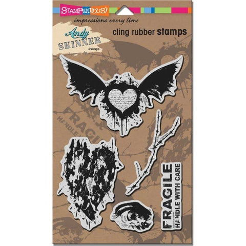 Handle With Care Cling Rubber Stamps Andy Skinner By Stampendous ASCRS07