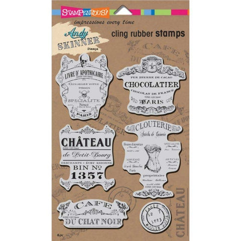Shabby Chic Cling Rubber Stamps Andy Skinner By Stampendous ASCRS05
