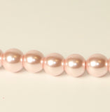 Pink Pearlised Glass Pearl Beads 8mm TRC000