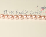 Pink Pearlised Glass Pearl Beads 8mm TRC000