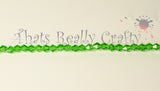 Lime Green Glass Faceted Bicone Beads 4x4mm TRC056