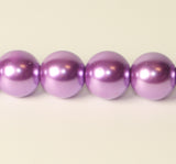Dark Orchid Pearlised Glass Pearl Beads 10mm TRC092