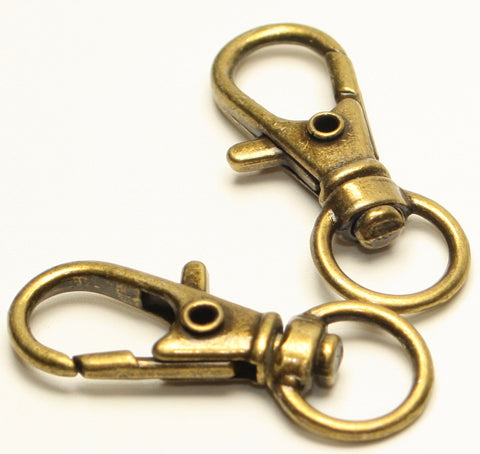 Swivel Lobster Clasp Clips Key Hook Keychain 2 Pcs TRC114