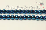 Mardi Gras Glass Beads 8mm TRC128
