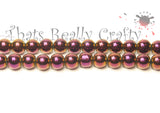 Mardi Gras Glass Beads 8mm TRC128