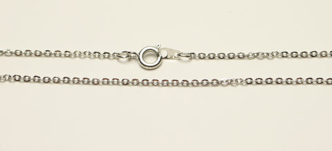 Necklace Chain With Clasp Platinum Colour Lead & Nickle Free 2mm 18" Chain TRC135