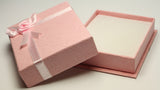 Pink Jewellery Gift Box With Pink Ribbon & Flower Size 6.5x8x2cm TRC172