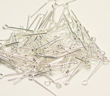Silver Plated Eyepins Jewellery Making Findings, 20x0.7mm 200pcs. TRC204