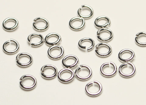 Platinum Plated Round Jump Rings Nickel Free 5mm 1mm Thick. 120pcs TRC206