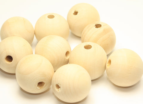 Wooden Round Chunky Beads Moccasin 25mm TRC212