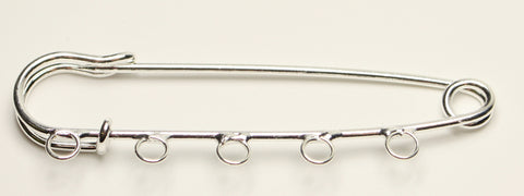 Brooch Pin, Kilt Needle, Silver Plated, 70x21mm, 1pcs. TRC270