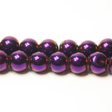 Mardi Gras Glass Beads Round 10mm Approx 30pcs Beads TRC280