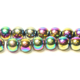 Mardi Gras Glass Beads Round 10mm Approx 30pcs Beads TRC280