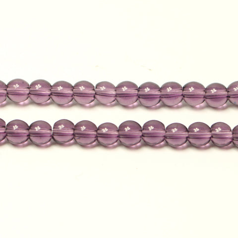 Purple Glass Cyrstal Beads, Round, 4mm Approx 84pcs Beads TRC283