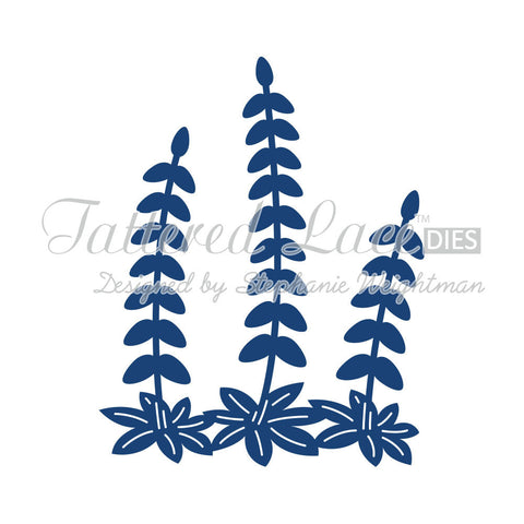 Lupins Tattered Lace Die Cut D393