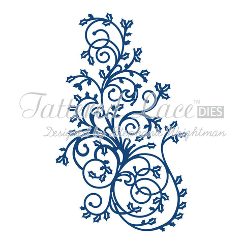 Holly Flourish Tattered Lace Dies D409