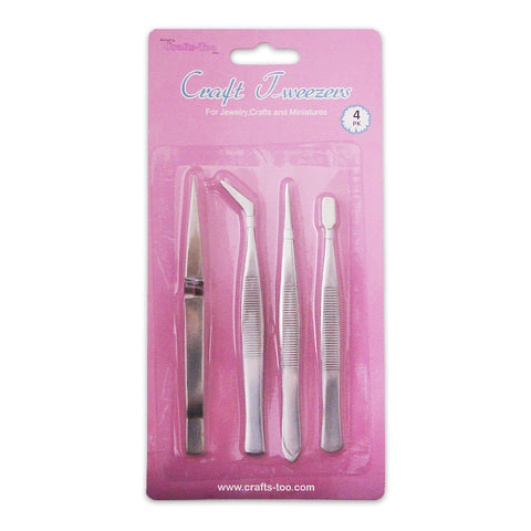 Craft Tweezers 4pc By Craft Too TWP01