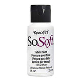 SoSoft Fabric Acrylics Paint 29.6ml 1FL.OZ By DecoArt (Verious Colours)