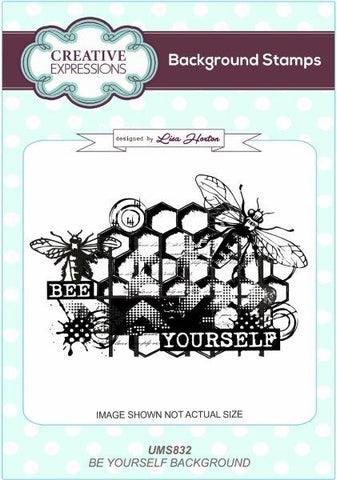 Bee Yourself Background Stamp UMS832 By Lisa Horton For Creative Expressions