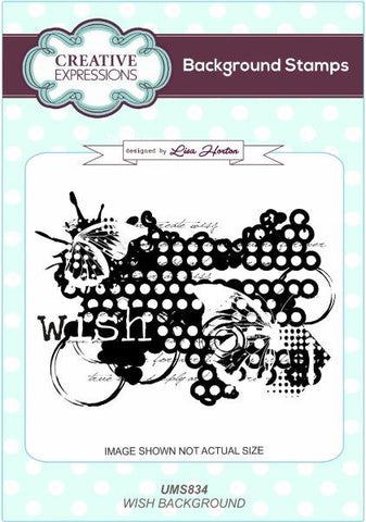 Wish Background Stamp UMS834 By Lisa Horton For Creative Expressions