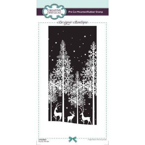 Nordic Winter Designer Boutique Collection Rubber Stamp By Creative Expressions UMSDB117