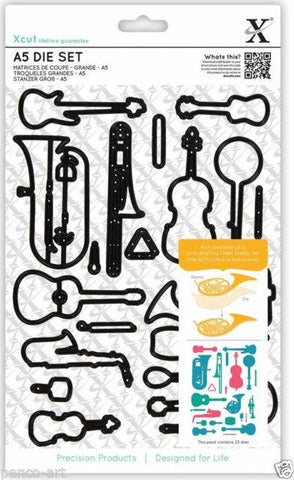 Musical Instuments Dies 23pcs. By Xcut from Docrafts XCU503197