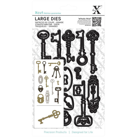 Lock and Keys Die Cutting Set By Xcut from Docrafts XCU503236
