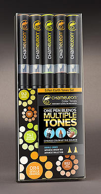 Earth Tones 5 Pen Set By Chameleon CT0503