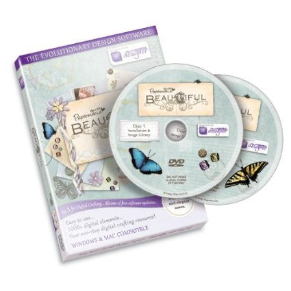 Papermania - Beautiful (Double DVD-ROM) Craft CD Computer Template Software by Docraft