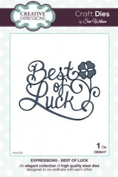 Best of Luck Expressions Craft Die Creative Expressions by Sue Wilson CED5417
