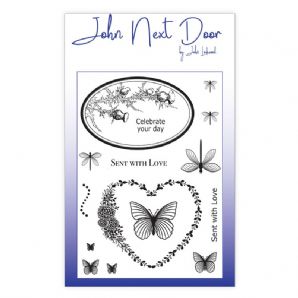 Butterfly Frames John Next Door Clear Stamp 14pcs By John Lockwood JND0007