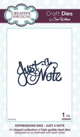 Just a Note Expressions Die Sue Wilson Creative Expressions CED5407