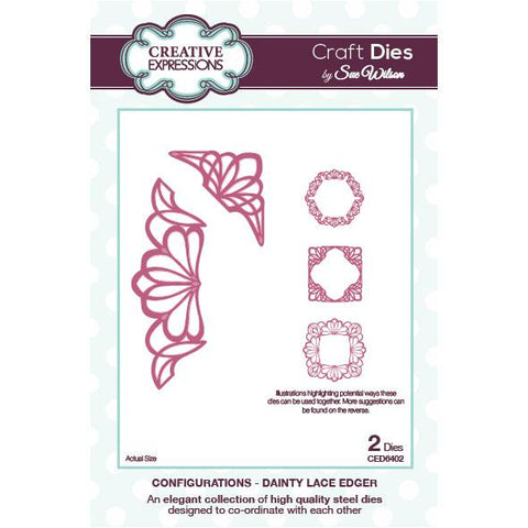 Dainty Lace Edger Configurations Dies By Sue Wilson Creative Expressions CED6402
